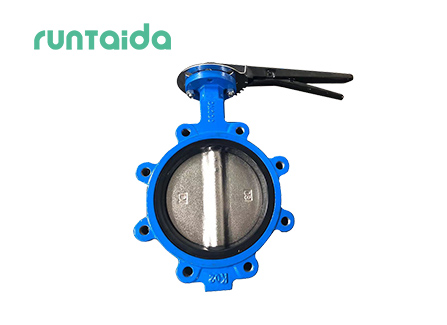 Lug wafer butterfly valve with handle