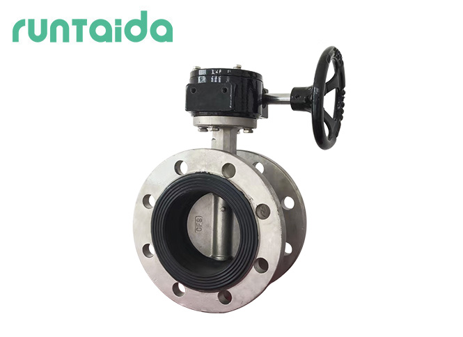 SS Gearbox flanged butterfly valve
